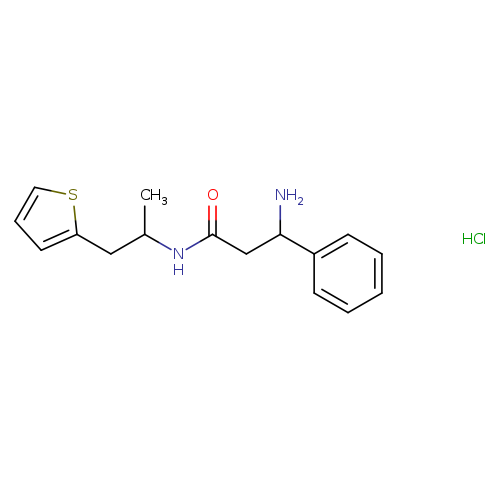 3-amino-3-phenyl-N-[1-(thiophen-2-yl)propan-2-yl]propanamide hydrochloride