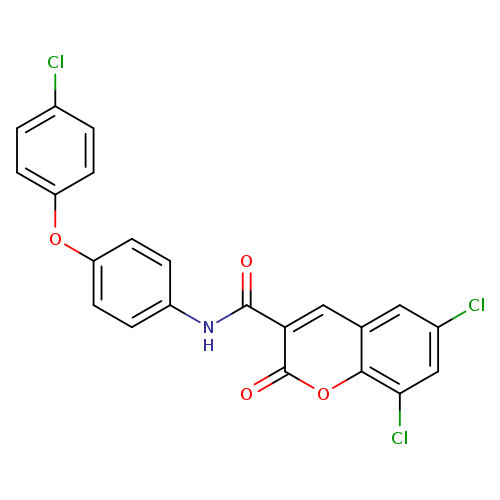 6,8-dichloro-N-[4-(4-chlorophenoxy)phenyl]-2-oxo-2H-chromene-3-carboxamide
