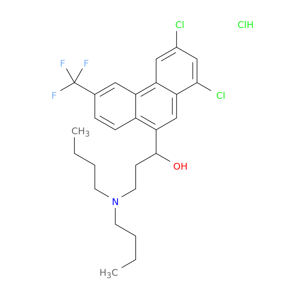 3-(Dibutylamino)-1-(1,3-dichloro-6-(trifluoromethyl)phenanthren-9-yl)propan-1-ol hydrochloride