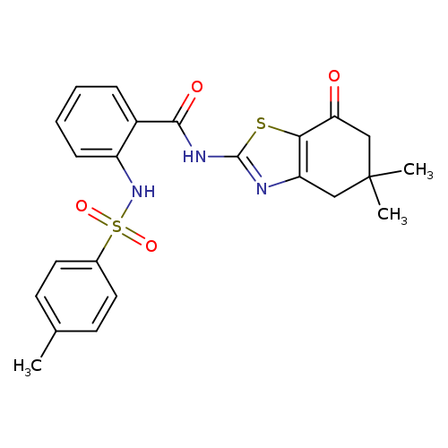 N-(5,5-dimethyl-7-oxo-4,5,6,7-tetrahydro-1,3-benzothiazol-2-yl)-2-(4-methylbenzenesulfonamido)benzamide