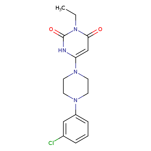 6-[4-(3-chlorophenyl)piperazin-1-yl]-3-ethyl-1,2,3,4-tetrahydropyrimidine-2,4-dione