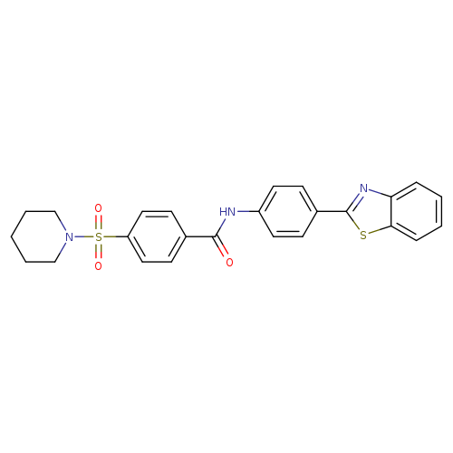N-[4-(1,3-benzothiazol-2-yl)phenyl]-4-(piperidine-1-sulfonyl)benzamide