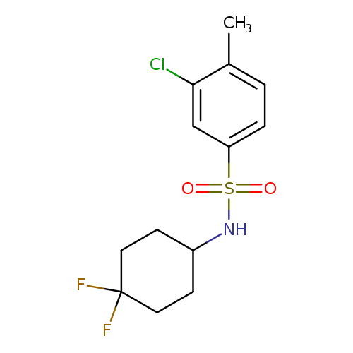 3-chloro-N-(4,4-difluorocyclohexyl)-4-methylbenzene-1-sulfonamide