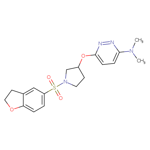 6-{[1-(2,3-dihydro-1-benzofuran-5-sulfonyl)pyrrolidin-3-yl]oxy}-N,N-dimethylpyridazin-3-amine