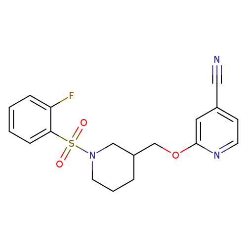 2-{[1-(2-fluorobenzenesulfonyl)piperidin-3-yl]methoxy}pyridine-4-carbonitrile