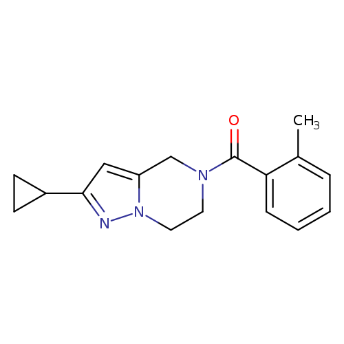 2-cyclopropyl-5-(2-methylbenzoyl)-4H,5H,6H,7H-pyrazolo[1,5-a]pyrazine