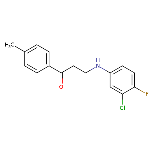 3-[(3-chloro-4-fluorophenyl)amino]-1-(4-methylphenyl)propan-1-one