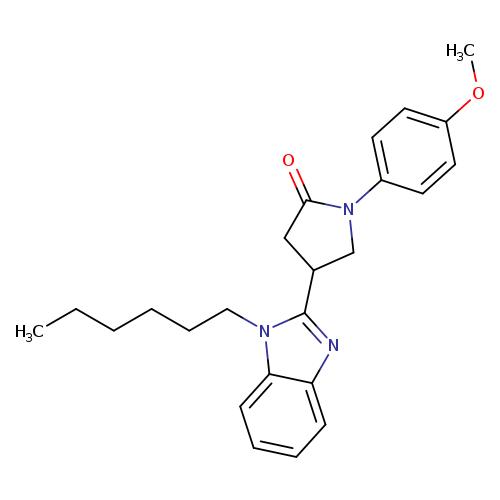 4-(1-hexyl-1H-1,3-benzodiazol-2-yl)-1-(4-methoxyphenyl)pyrrolidin-2-one