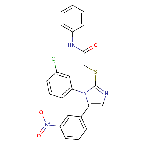 2-{[1-(3-chlorophenyl)-5-(3-nitrophenyl)-1H-imidazol-2-yl]sulfanyl}-N-phenylacetamide
