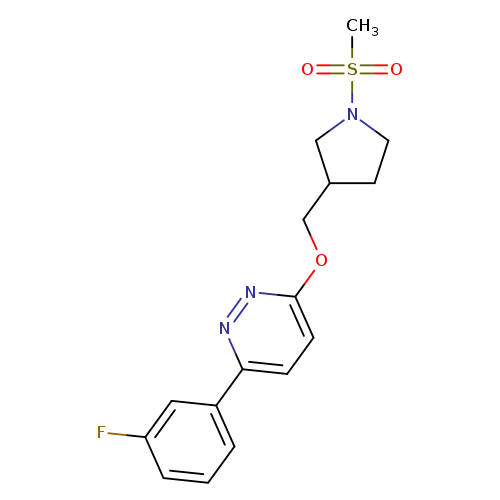 3-(3-fluorophenyl)-6-[(1-methanesulfonylpyrrolidin-3-yl)methoxy]pyridazine