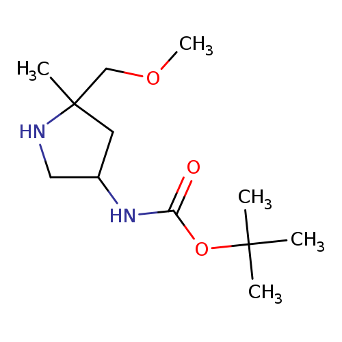 tert-butyl N-[5-(methoxymethyl)-5-methylpyrrolidin-3-yl]carbamate, Mixture of diastereomers