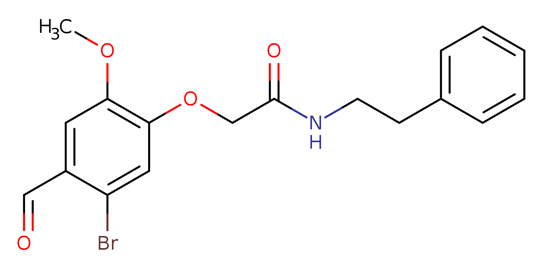 2-(5-bromo-4-formyl-2-methoxyphenoxy)-N-(2-phenylethyl)acetamide