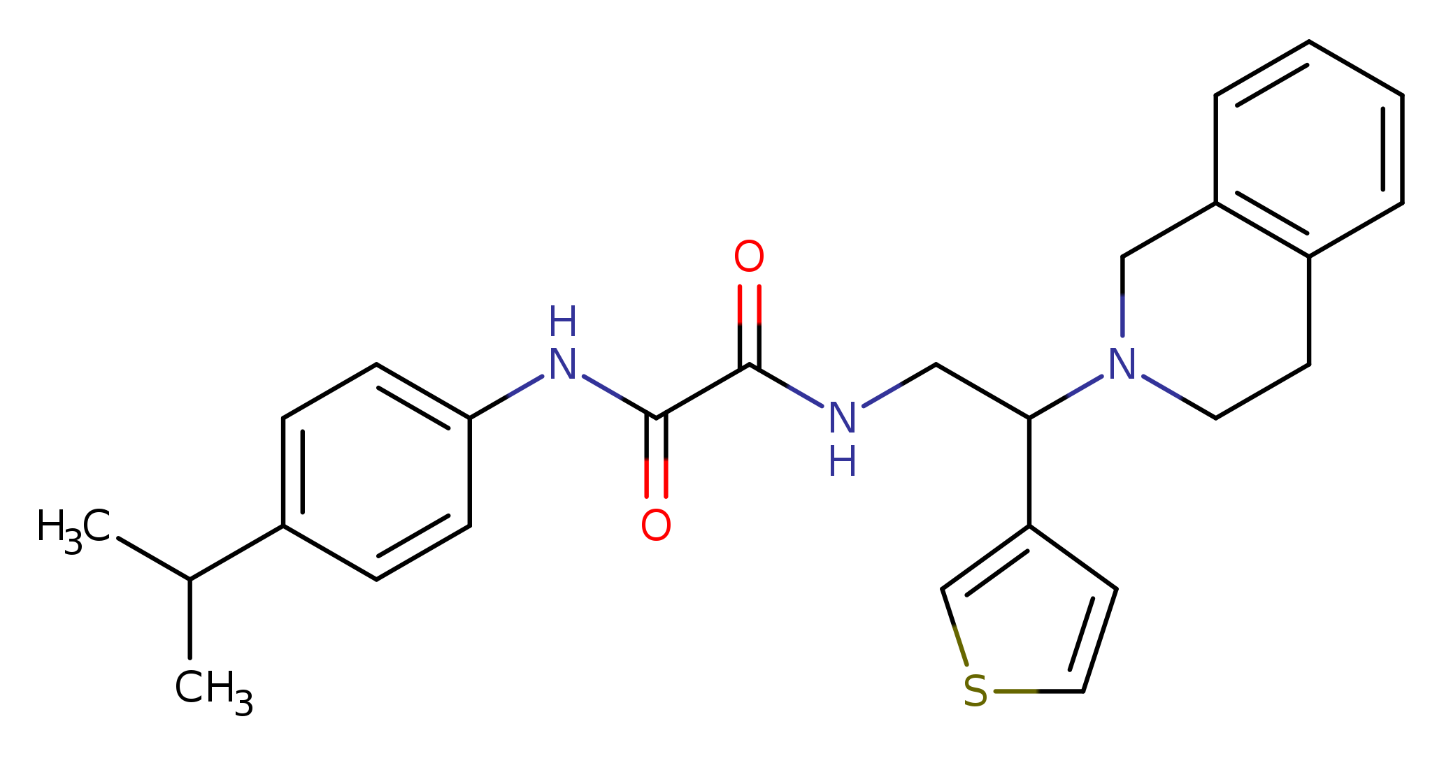 N'-[4-(propan-2-yl)phenyl]-N-[2-(1,2,3,4-tetrahydroisoquinolin-2-yl)-2-(thiophen-3-yl)ethyl]ethanediamide