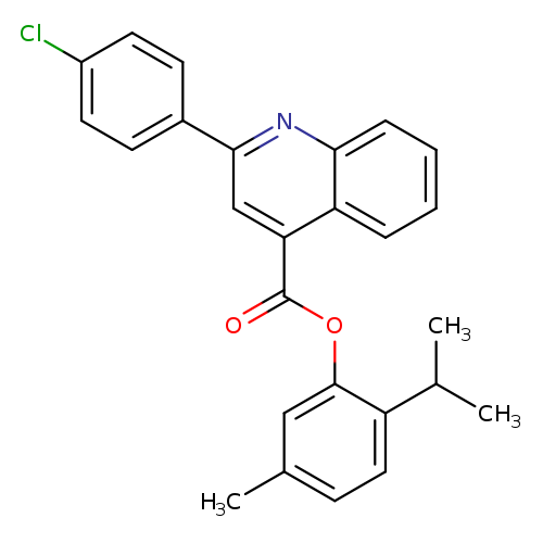 2-isopropyl-5-methylphenyl 2-(4-chlorophenyl)-4-quinolinecarboxylate