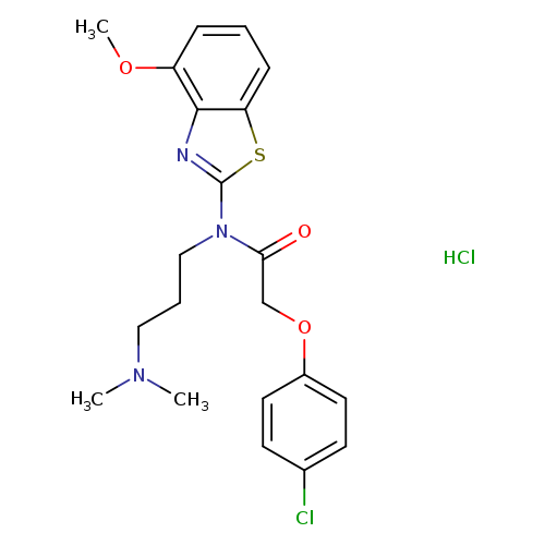 2-(4-chlorophenoxy)-N-[3-(dimethylamino)propyl]-N-(4-methoxy-1,3-benzothiazol-2-yl)acetamide hydrochloride