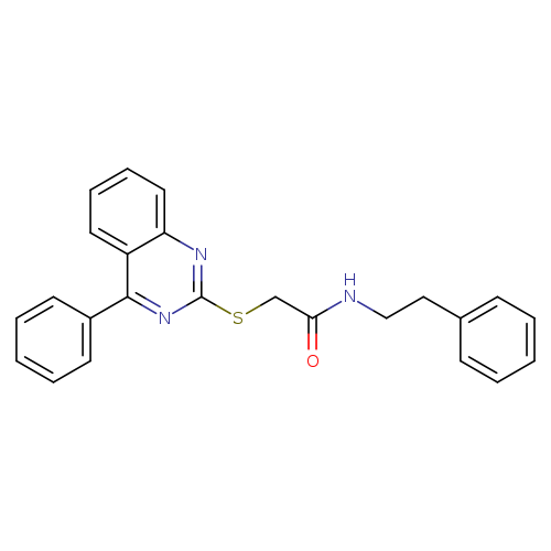 N-(2-phenylethyl)-2-[(4-phenylquinazolin-2-yl)sulfanyl]acetamide