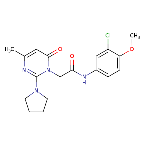 N-(3-chloro-4-methoxyphenyl)-2-[4-methyl-6-oxo-2-(pyrrolidin-1-yl)-1,6-dihydropyrimidin-1-yl]acetamide