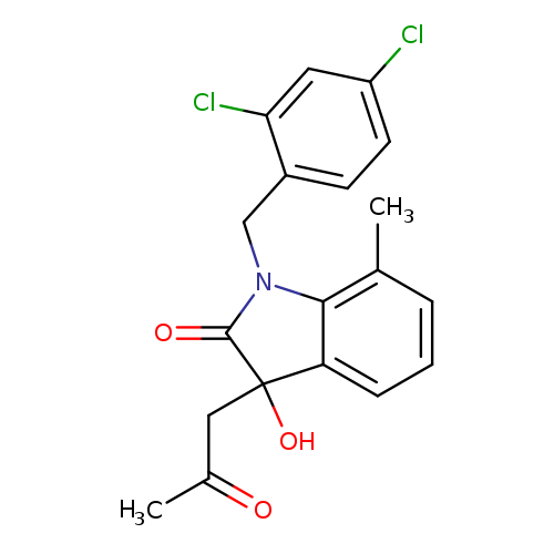 1-[(2,4-dichlorophenyl)methyl]-3-hydroxy-7-methyl-3-(2-oxopropyl)-2,3-dihydro-1H-indol-2-one