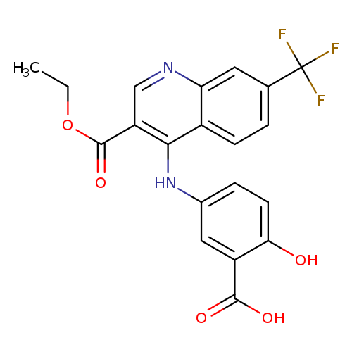 5-{[3-(ethoxycarbonyl)-7-(trifluoromethyl)quinolin-4-yl]amino}-2-hydroxybenzoic acid
