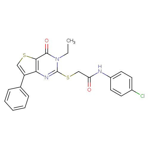 N-(4-chlorophenyl)-2-({3-ethyl-4-oxo-7-phenyl-3H,4H-thieno[3,2-d]pyrimidin-2-yl}sulfanyl)acetamide