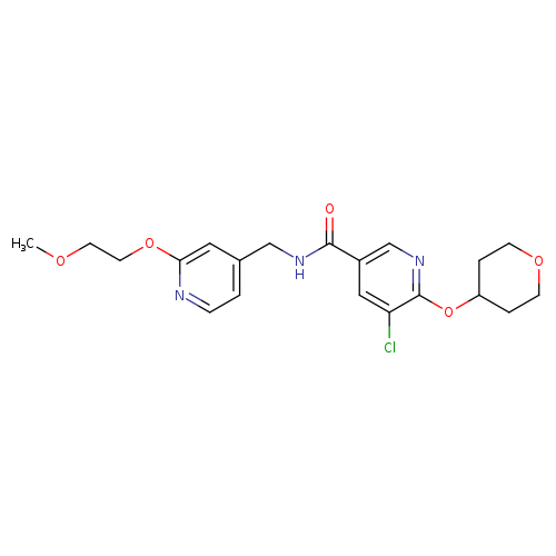 5-chloro-N-{[2-(2-methoxyethoxy)pyridin-4-yl]methyl}-6-(oxan-4-yloxy)pyridine-3-carboxamide