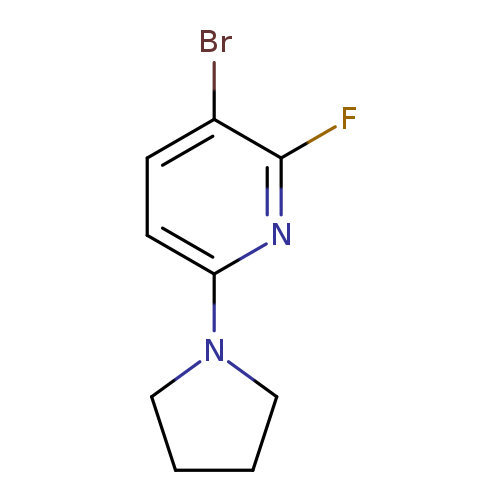 3-Bromo-2-fluoro-6-(pyrrolidin-1-yl)pyridine