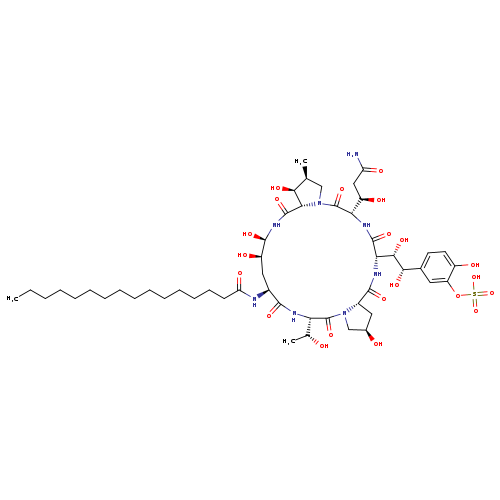 1-[(4R,5R)-4,5-Dihydroxy-N2-(1-oxohexadecyl)-L-ornithine]-4-[(4S)-4-hydroxy-4-[4-hydroxy-3-(sulfooxy)phenyl]-L-threonine]-pneumocandin A0