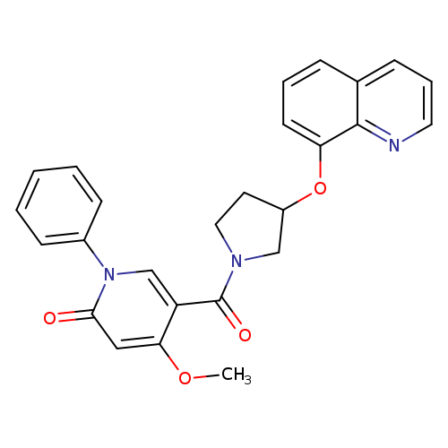 4-methoxy-1-phenyl-5-[3-(quinolin-8-yloxy)pyrrolidine-1-carbonyl]-1,2-dihydropyridin-2-one