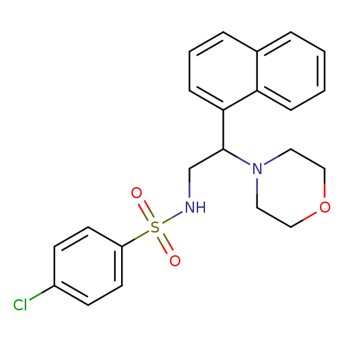 4-chloro-N-[2-(morpholin-4-yl)-2-(naphthalen-1-yl)ethyl]benzene-1-sulfonamide