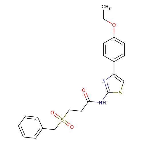 N-[4-(4-ethoxyphenyl)-1,3-thiazol-2-yl]-3-phenylmethanesulfonylpropanamide