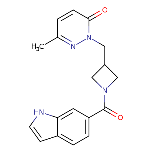 2-{[1-(1H-indole-6-carbonyl)azetidin-3-yl]methyl}-6-methyl-2,3-dihydropyridazin-3-one