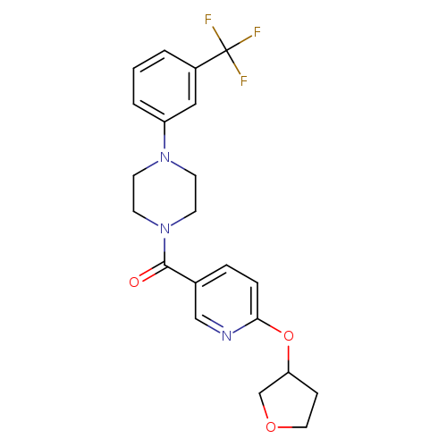 1-[6-(oxolan-3-yloxy)pyridine-3-carbonyl]-4-[3-(trifluoromethyl)phenyl]piperazine