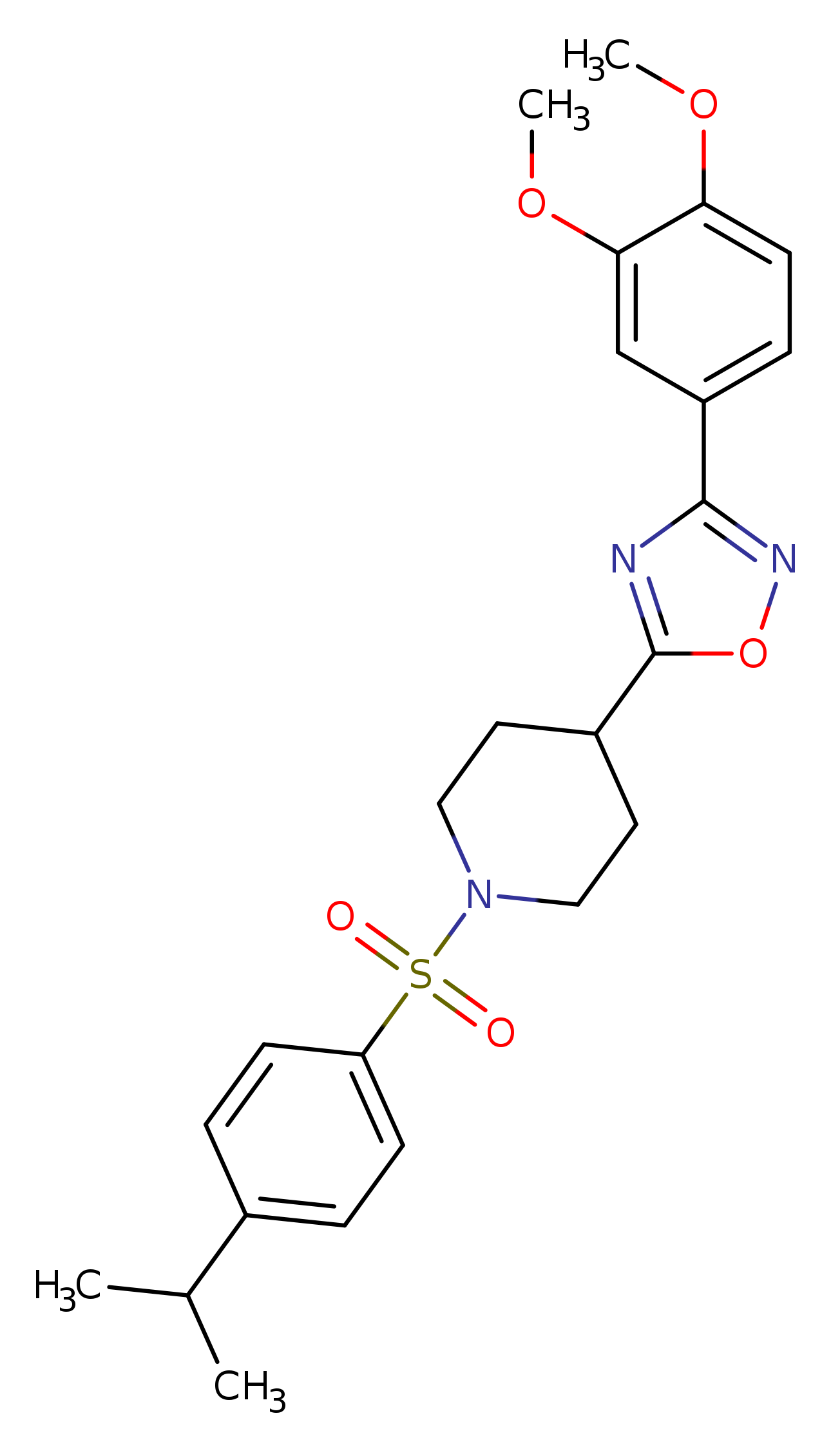 4-[3-(3,4-dimethoxyphenyl)-1,2,4-oxadiazol-5-yl]-1-[4-(propan-2-yl)benzenesulfonyl]piperidine