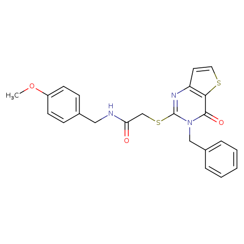 2-({3-benzyl-4-oxo-3H,4H-thieno[3,2-d]pyrimidin-2-yl}sulfanyl)-N-[(4-methoxyphenyl)methyl]acetamide