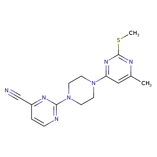 2-{4-[6-methyl-2-(methylsulfanyl)pyrimidin-4-yl]piperazin-1-yl}pyrimidine-4-carbonitrile