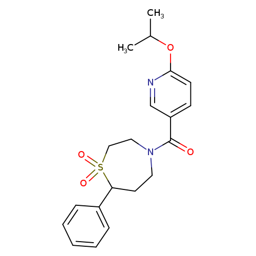 7-phenyl-4-[6-(propan-2-yloxy)pyridine-3-carbonyl]-1lambda6,4-thiazepane-1,1-dione