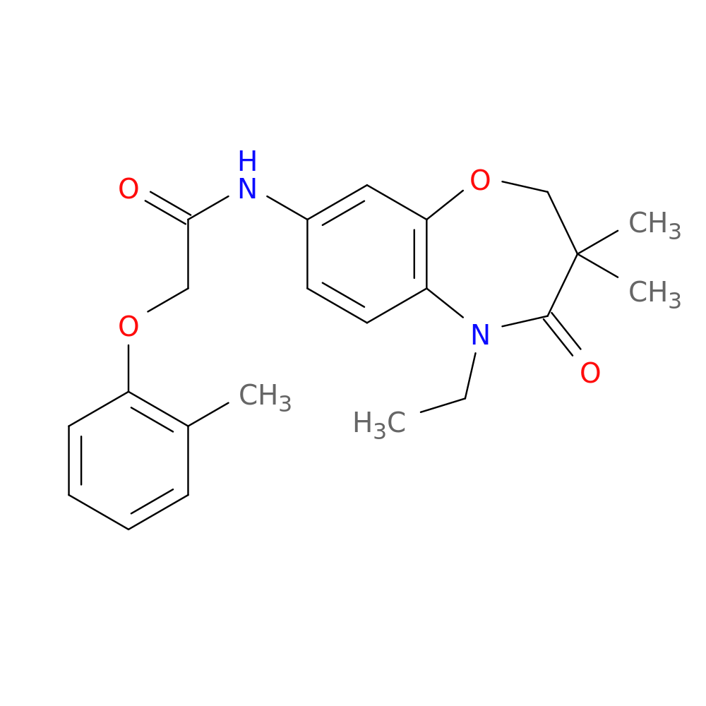 N-(5-ethyl-3,3-dimethyl-4-oxo-2,3,4,5-tetrahydro-1,5-benzoxazepin-8-yl)-2-(2-methylphenoxy)acetamide