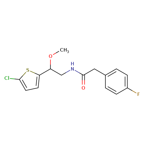 N-[2-(5-chlorothiophen-2-yl)-2-methoxyethyl]-2-(4-fluorophenyl)acetamide