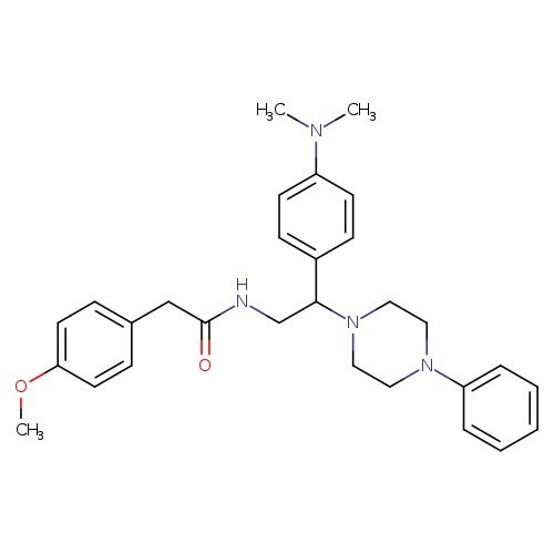 N-{2-[4-(dimethylamino)phenyl]-2-(4-phenylpiperazin-1-yl)ethyl}-2-(4-methoxyphenyl)acetamide