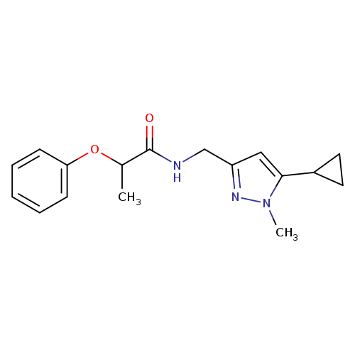 N-[(5-cyclopropyl-1-methyl-1H-pyrazol-3-yl)methyl]-2-phenoxypropanamide