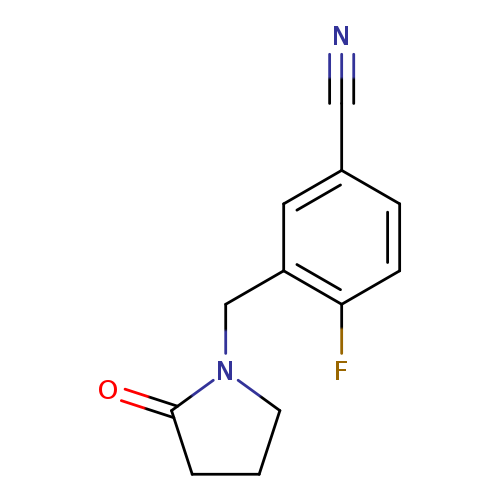 4-fluoro-3-[(2-oxopyrrolidin-1-yl)methyl]benzonitrile