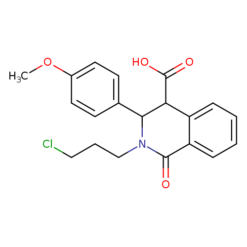2-(3-chloropropyl)-3-(4-methoxyphenyl)-1-oxo-1,2,3,4-tetrahydroisoquinoline-4-carboxylic acid