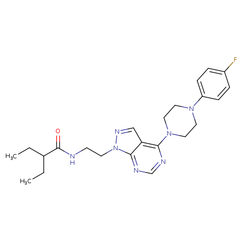 2-ethyl-N-(2-{4-[4-(4-fluorophenyl)piperazin-1-yl]-1H-pyrazolo[3,4-d]pyrimidin-1-yl}ethyl)butanamide