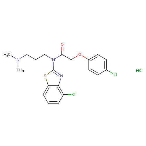 N-(4-chloro-1,3-benzothiazol-2-yl)-2-(4-chlorophenoxy)-N-[3-(dimethylamino)propyl]acetamide hydrochloride