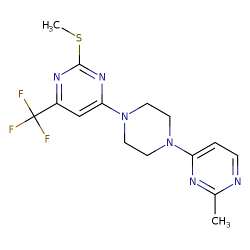 4-[4-(2-methylpyrimidin-4-yl)piperazin-1-yl]-2-(methylsulfanyl)-6-(trifluoromethyl)pyrimidine