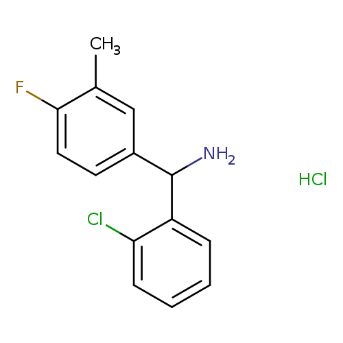 (2-chlorophenyl)(4-fluoro-3-methylphenyl)methanamine hydrochloride