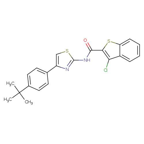 N-[4-(4-tert-butylphenyl)-1,3-thiazol-2-yl]-3-chloro-1-benzothiophene-2-carboxamide