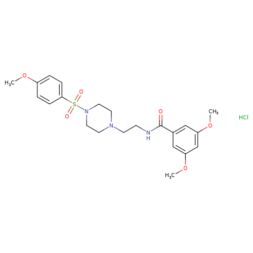 3,5-dimethoxy-N-{2-[4-(4-methoxybenzenesulfonyl)piperazin-1-yl]ethyl}benzamide hydrochloride