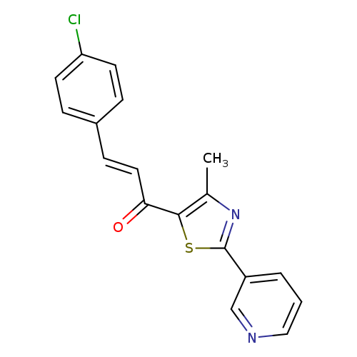 (2E)-3-(4-chlorophenyl)-1-[4-methyl-2-(pyridin-3-yl)-1,3-thiazol-5-yl]prop-2-en-1-one
