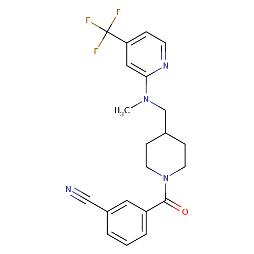 3-[4-({methyl[4-(trifluoromethyl)pyridin-2-yl]amino}methyl)piperidine-1-carbonyl]benzonitrile